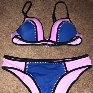 Color block blue and pink Victoria’s Secret bikini
